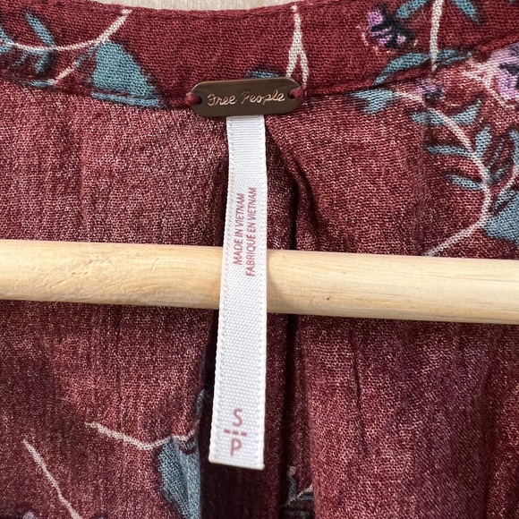 Free People Tree Swing Floral Tunic Minidress Sz Small - Picture 10 of 13